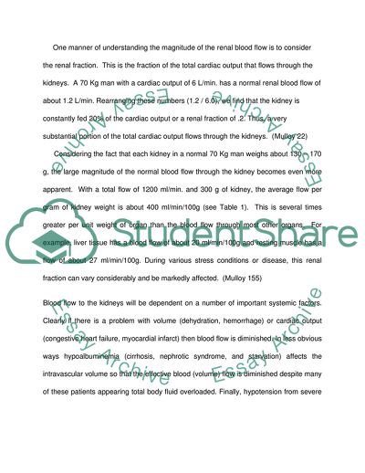 Effects of Drinking Water on Renal Function