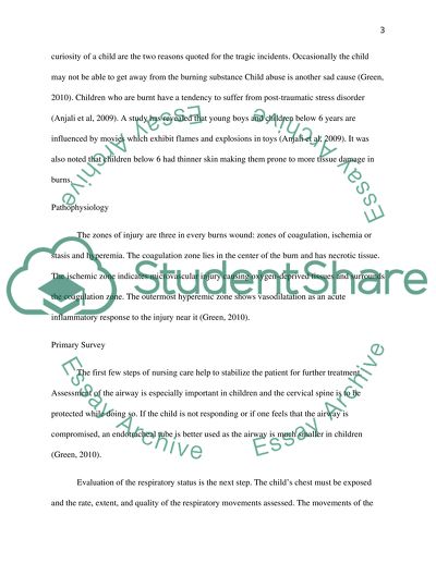 Research on Paediatric Burns