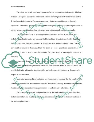 Research Proposal Thesis, Major Points, and Plan