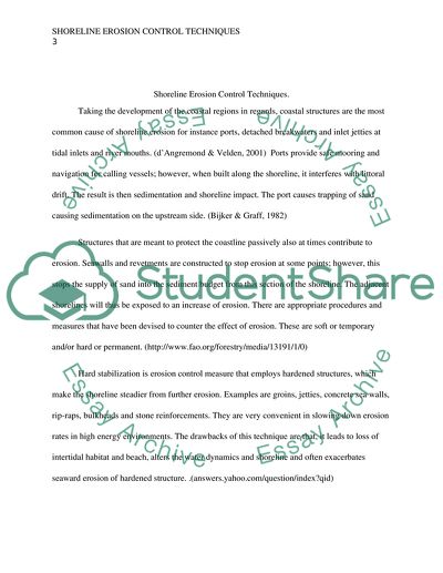 Shoreline Erosion Control Techniques