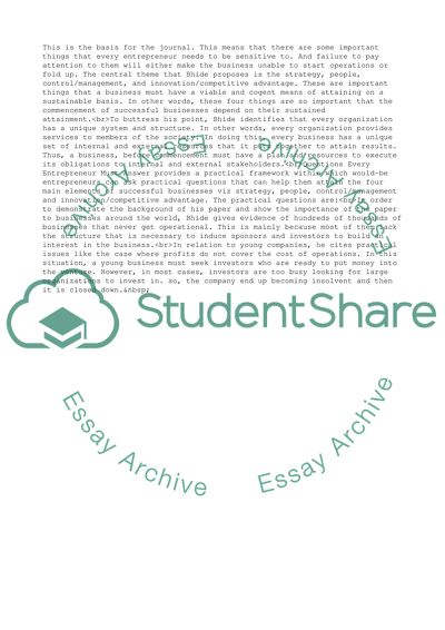 Amar Bhide - Questions Every Entrepreneur Must Answer