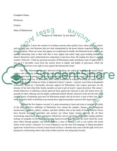 Palestine by Joe Saco