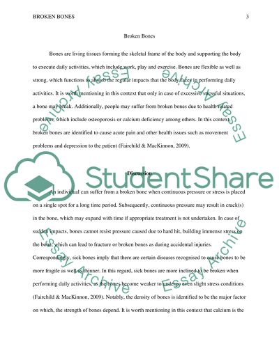 Factors Accountable for Fracture and Broken Bones