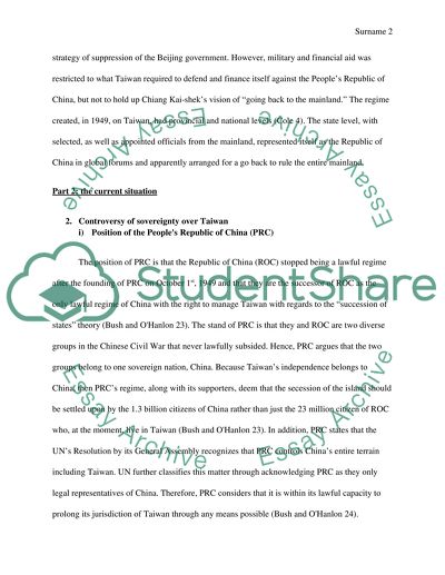The Origin and Current Situation of the Taiwan Issue and Its Possible Resolutions