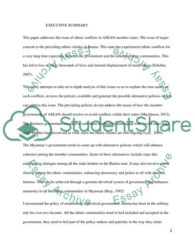 Ethnic Conflicts in ASEAN Member States