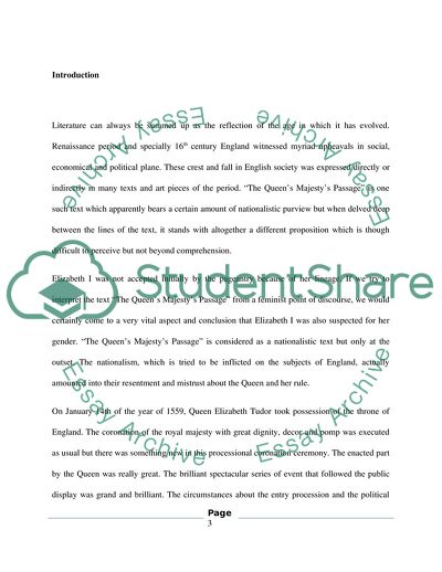 English Renaissance, Queen Elizabeth Tudor Politics