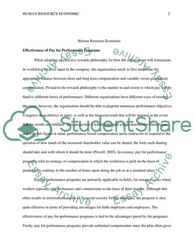 The Development of Human Resources and Sound Management of Economic Factors