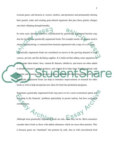 Genetically Modified Foods