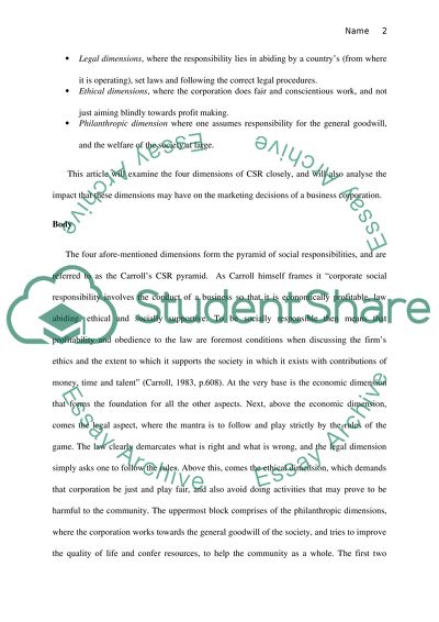 individual social responsibility essay