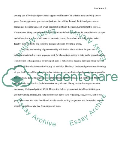 Gun Control in the US