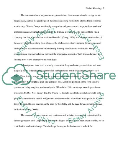 The Challenges that Global Warming Presents to Governments and Businesses