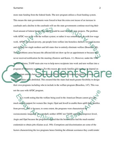 Aid to Families with Dependent Children