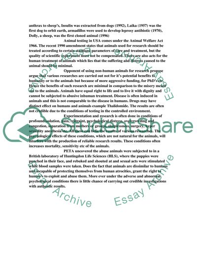 Use of Non-Human Animals in Research and the Psychological Effects of This on Animals