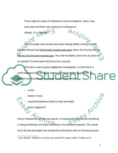 Criminal Law Liability