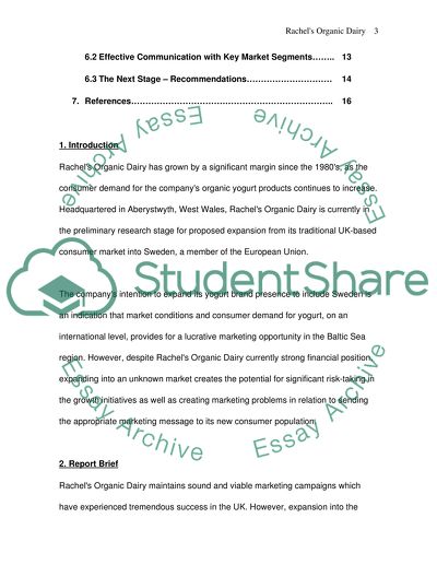 Rachels Organic Dairy - Marketing Analysis