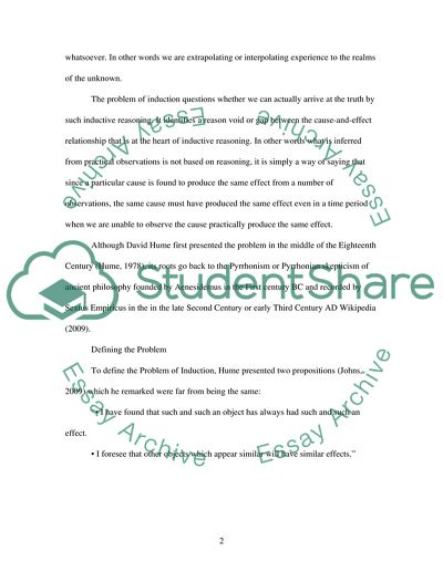 The Problem of Induction: Scientists Woes