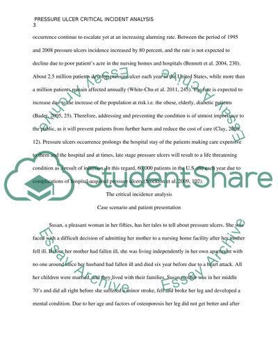 Pressure Ulcer - Critical Incident Analysis