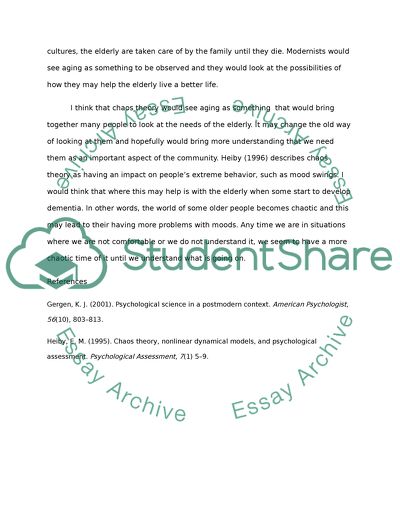 The Post-Modern Psychology