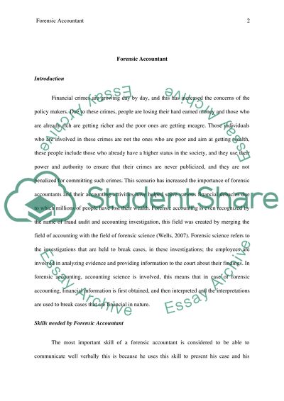 Skills Needed by Forensic Accountant