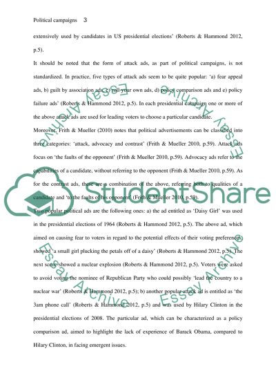 The Effect of Attack ads on political campaigns