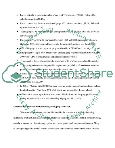 Gang Activity in the United States