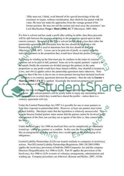 The Difference between Partnerships and Private Companies in Relation to Debt Liability