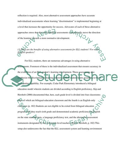 What Are Appropriate Assessments to Be Used for ELL Students