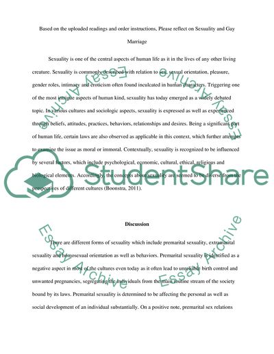 Sexuality and Gay Marriage