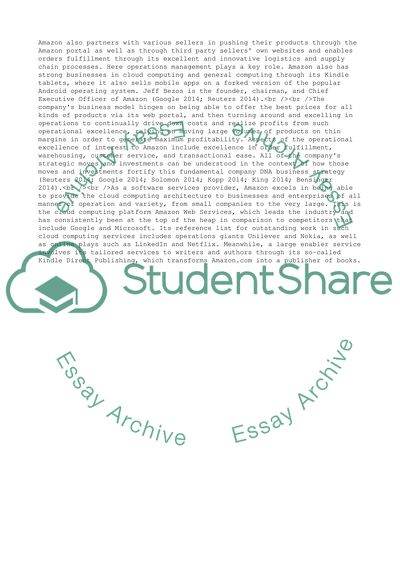 Amazon.com: Operations Management