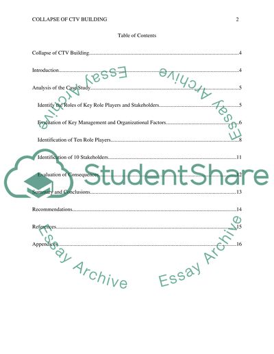Collapse of CTV Building