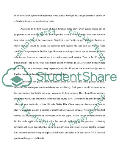 Taxation System of UK