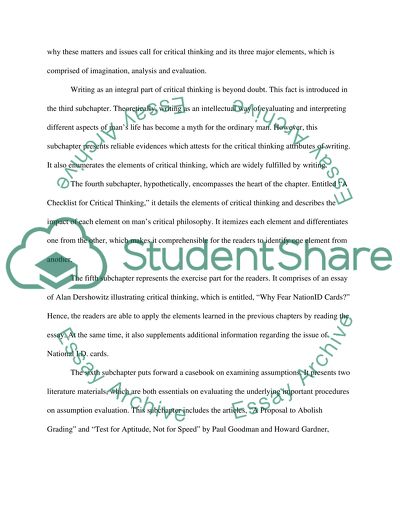 A guide to critical thinking and argument with readings
