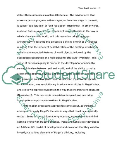 Critically evaluate information-processing accounts of cognitive development