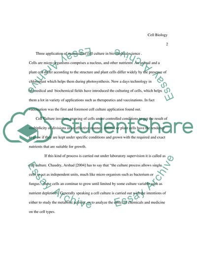 Biomedical Technique and cell Biology