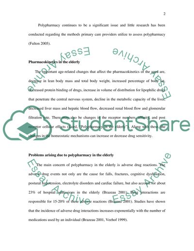 Poloypharmacy in the elderly