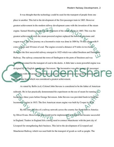 Modern Railway Development