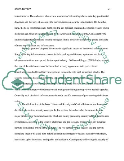 Homeland Security and Critical Infrastructure Protection