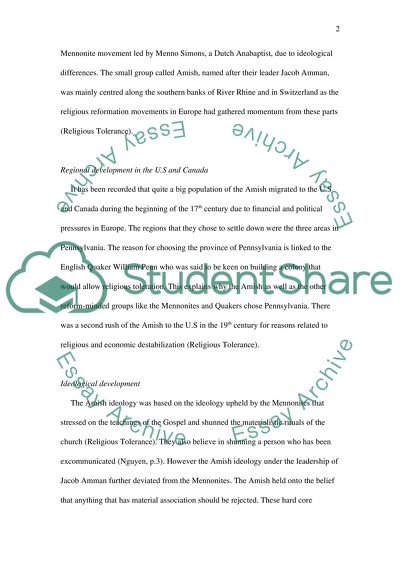 The Amish Subculture