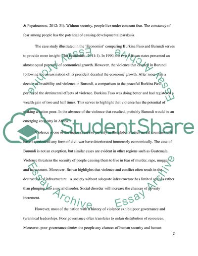 Poverty and Violence in a Complex Relationship