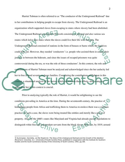 Harriet Tubman: The Conductor Of Underground Railroad