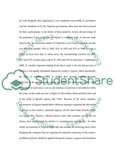 Poverty over the Last 15-25 Years in Nigeria