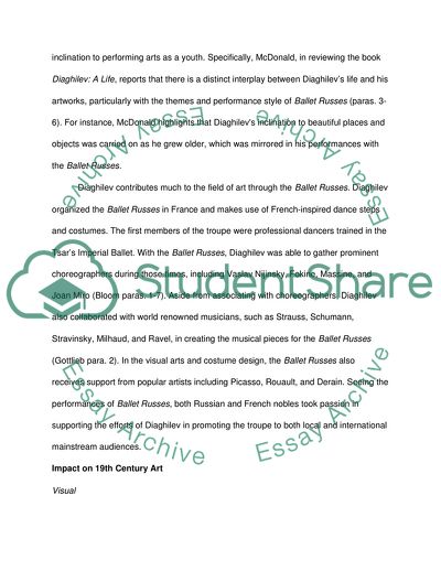 Sergei Diaghilev, Ballet Russes, and 19th Century Art