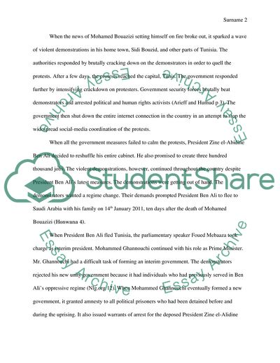 The Aftermath of the Tunisian Revolution