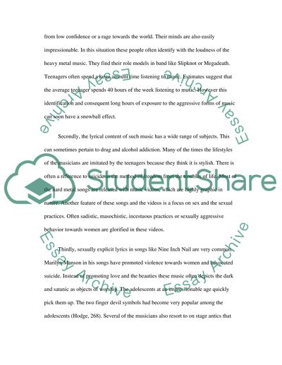 Does violent music cause violence image