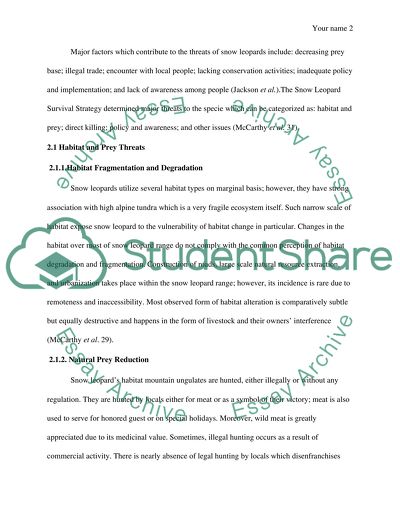 Endangered Snow Leopard