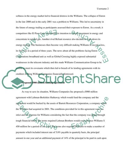 Trouble in Williams Companies Inc