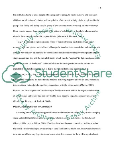 Sociology - Discuss the argument that the family is in decline