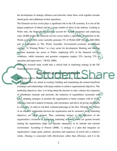 A critical analysis of marketing strategy in the UK financial services sector. An empirical study