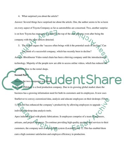 Reflections on the Toyota Debacle + When Theres No Such Thing as Too Much Information