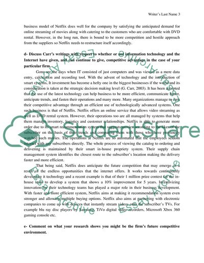 Netflix: Video Subscription Service Businesses